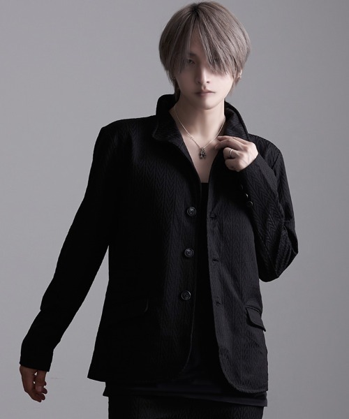 SILVER BULLET(シルバーバレット)の「『CavariA/キャバリア』デジタルヘリンボーンイタリアンJKT(テーラードジャケット・メンズ・グレー/ブラック/ホワイト・L/M/XL)」の2枚目の写真