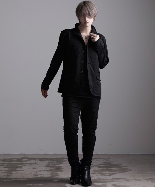 SILVER BULLET(シルバーバレット)の「『CavariA/キャバリア』デジタルヘリンボーンイタリアンJKT(テーラードジャケット・メンズ・グレー/ブラック/ホワイト・L/M/XL)」の9枚目の写真