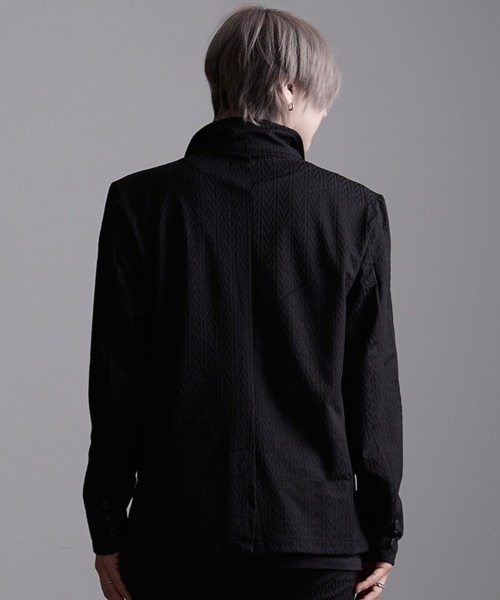 SILVER BULLET(シルバーバレット)の「『CavariA/キャバリア』デジタルヘリンボーンイタリアンJKT(テーラードジャケット・メンズ・グレー/ブラック/ホワイト・L/M/XL)」の10枚目の写真