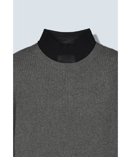 ommo ニット 長袖 トップス SHEER LAYERED TURTLE KT セール】SHEER LAYERED TURTLE KT（ニット/セーター）｜OMMO（オーエム