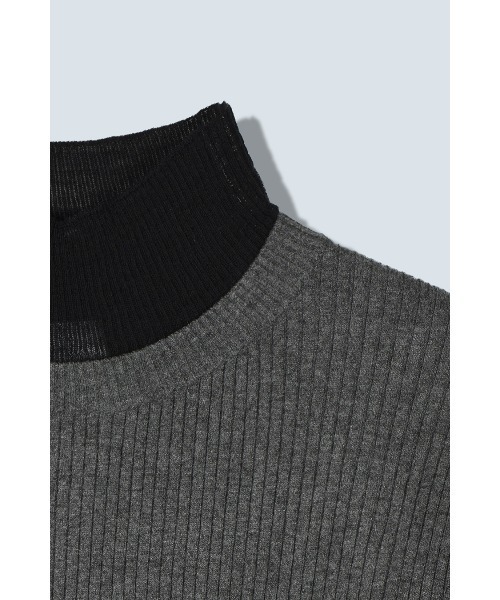 セール】SHEER LAYERED TURTLE KT（ニット/セーター）｜OMMO（オーエム