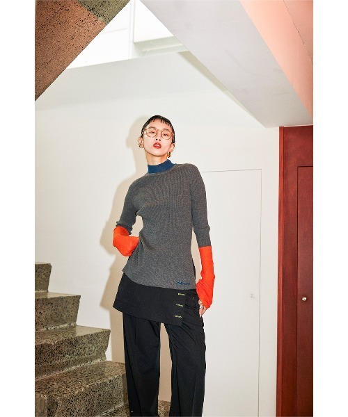 セール】SHEER LAYERED TURTLE KT（ニット/セーター）｜OMMO（オーエム