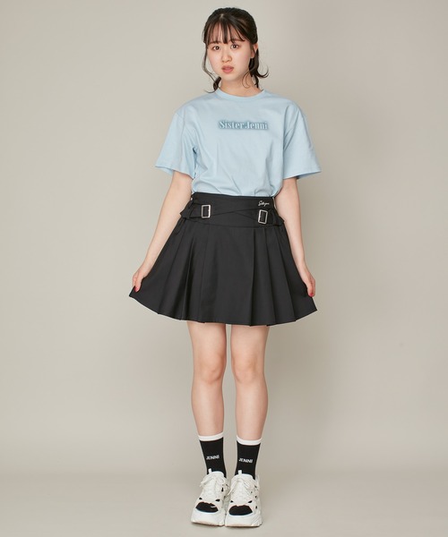 SISTER JENNI(SISTER JENNI)の「【ウエスト調整可】クロスベルトプリーツスカパン(スカート・キッズ・ブラック/ベージュ/グレー・160cm/150cm/140cm/130cm)」の8枚目の写真