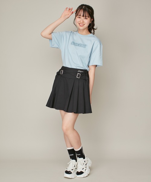 SISTER JENNI(SISTER JENNI)の「【ウエスト調整可】クロスベルトプリーツスカパン(スカート・キッズ・ブラック/ベージュ/グレー・160cm/150cm/140cm/130cm)」の9枚目の写真
