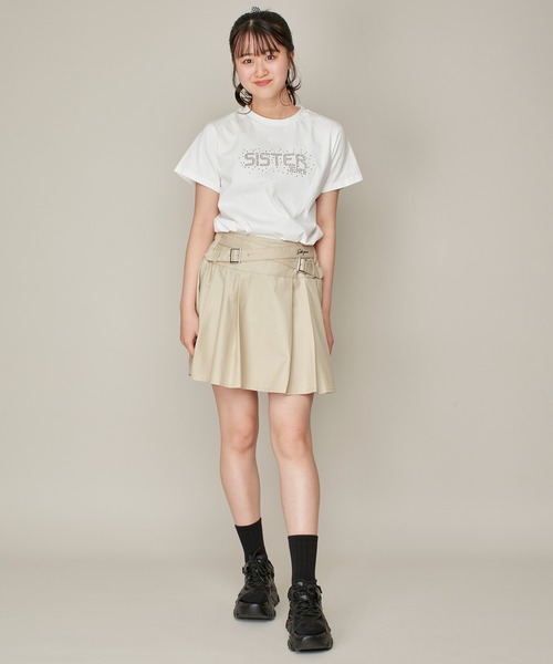 SISTER JENNI(SISTER JENNI)の「【ウエスト調整可】クロスベルトプリーツスカパン(スカート・キッズ・ブラック/ベージュ/グレー・160cm/150cm/140cm/130cm)」の19枚目の写真