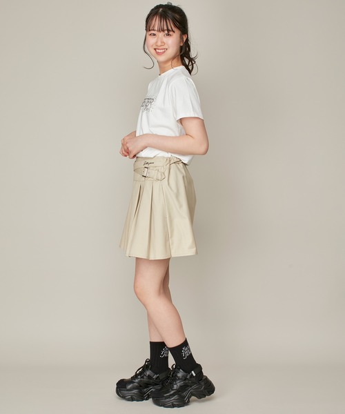 SISTER JENNI(SISTER JENNI)の「【ウエスト調整可】クロスベルトプリーツスカパン(スカート・キッズ・ブラック/ベージュ/グレー・160cm/150cm/140cm/130cm)」の20枚目の写真