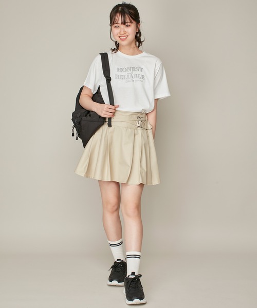 SISTER JENNI(SISTER JENNI)の「【ウエスト調整可】クロスベルトプリーツスカパン(スカート・キッズ・ブラック/ベージュ/グレー・160cm/150cm/140cm/130cm)」の21枚目の写真