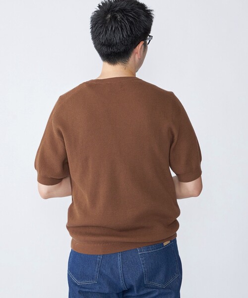 SHIPS(シップス)の「SHIPS: 奥山メリヤス ニット Tシャツ(Tシャツ/カットソー・メンズ・ライトグレー/キャメル/ネイビー・SMALL/MEDIUM/LARGE)」の20枚目の写真