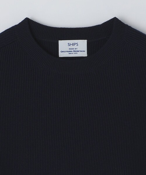 SHIPS(シップス)の「SHIPS: 奥山メリヤス ニット Tシャツ(Tシャツ/カットソー・メンズ・ライトグレー/キャメル/ネイビー・SMALL/MEDIUM/LARGE)」の12枚目の写真