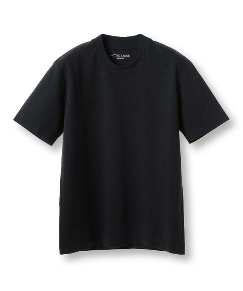 MEN'S BIGI(メンズビギ)の「【ACTIVE TAILOR/アクティブテイラー】シルケットスムースクルーネックTシャツ<接触冷感 / UVカット>(Tシャツ/カットソー・メンズ・グレー/ブラック/ホワイト/ネイビー・02/03/04/01)」の4枚目の写真