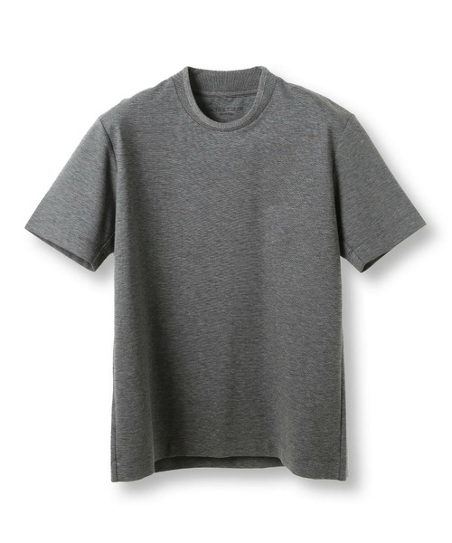 MEN'S BIGI(メンズビギ)の「【ACTIVE TAILOR/アクティブテイラー】シルケットスムースクルーネックTシャツ<接触冷感 / UVカット>(Tシャツ/カットソー・メンズ・グレー/ブラック/ホワイト/ネイビー・02/03/04/01)」の3枚目の写真