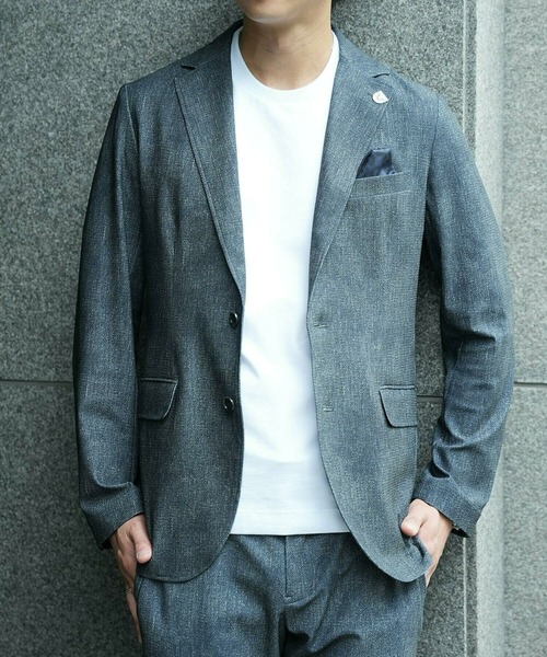 MEN'S BIGI(メンズビギ)の「【ACTIVE TAILOR/アクティブテイラー】シルケットスムースクルーネックTシャツ<接触冷感 / UVカット>(Tシャツ/カットソー・メンズ・グレー/ブラック/ホワイト/ネイビー・02/03/04/01)」の14枚目の写真