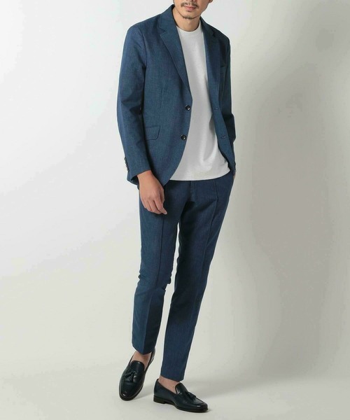 MEN'S BIGI(メンズビギ)の「【ACTIVE TAILOR/アクティブテイラー】シルケットスムースクルーネックTシャツ<接触冷感 / UVカット>(Tシャツ/カットソー・メンズ・グレー/ブラック/ホワイト/ネイビー・02/03/04/01)」の6枚目の写真