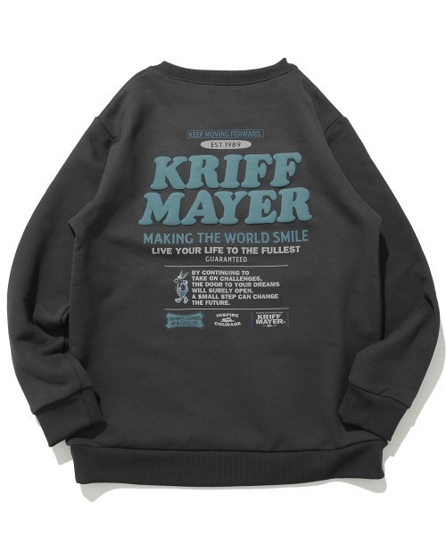 KRIFF MAYER Kid's Collection(クリフメイヤーキッズコレクション)の「【伸縮性・あたたかい】裏起毛クルー(クリフラビット)(スウェット・キッズ・レッド/ブラウン/ナチュラル/チャコール/カラフル・140/160/150/130/120/170)」の11枚目の写真