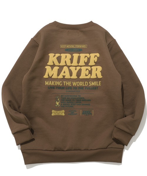 KRIFF MAYER Kid's Collection(クリフメイヤーキッズコレクション)の「【伸縮性・あたたかい】裏起毛クルー(クリフラビット)(スウェット・キッズ・レッド/ブラウン/ナチュラル/チャコール/カラフル・140/160/150/130/120/170)」の13枚目の写真