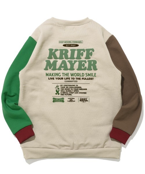 KRIFF MAYER Kid's Collection(クリフメイヤーキッズコレクション)の「【伸縮性・あたたかい】裏起毛クルー(クリフラビット)(スウェット・キッズ・レッド/ブラウン/ナチュラル/チャコール/カラフル・140/160/150/130/120/170)」の16枚目の写真