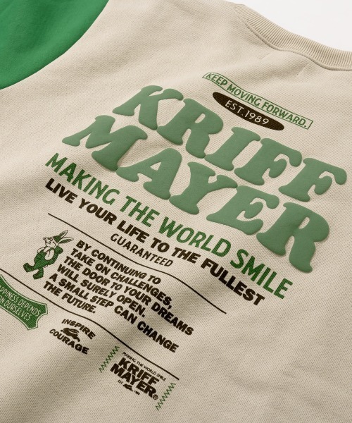 KRIFF MAYER Kid's Collection(クリフメイヤーキッズコレクション)の「【伸縮性・あたたかい】裏起毛クルー(クリフラビット)(スウェット・キッズ・レッド/ブラウン/ナチュラル/チャコール/カラフル・140/160/150/130/120/170)」の6枚目の写真