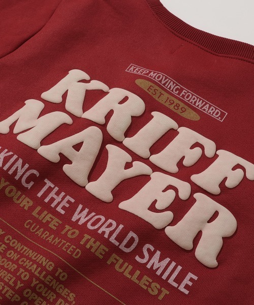KRIFF MAYER Kid's Collection(クリフメイヤーキッズコレクション)の「【伸縮性・あたたかい】裏起毛クルー(クリフラビット)(スウェット・キッズ・レッド/ブラウン/ナチュラル/チャコール/カラフル・140/160/150/130/120/170)」の22枚目の写真