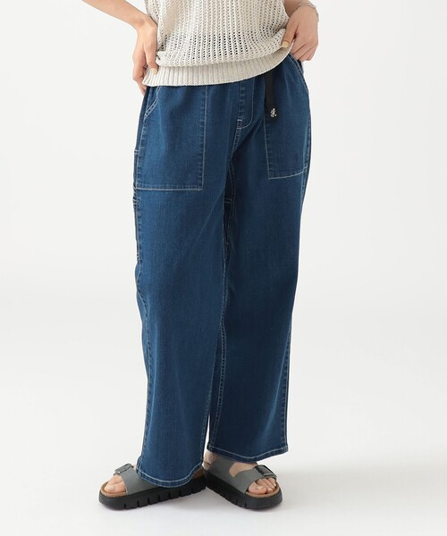 【美品】グラミチ LEE別注 コラボ デニムペインタークロプッドパンツ 濃紺 L ☆完売 グラミチ×リー GRAMICCI×Lee 2016春夏新作 限定生産コラボ商品