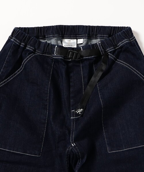 【美品】グラミチ LEE別注 コラボ デニムペインタークロプッドパンツ 濃紺 L Leeのペインターにグラミチのクライミングパンツの機能が加わっ