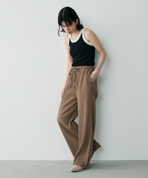 Shelly island（シェリーアイランド）の「バイカラーアメスリニット（タンクトップ・レディース・ブラック/カーキ/ベージュ・FREE）」の20枚目の写真