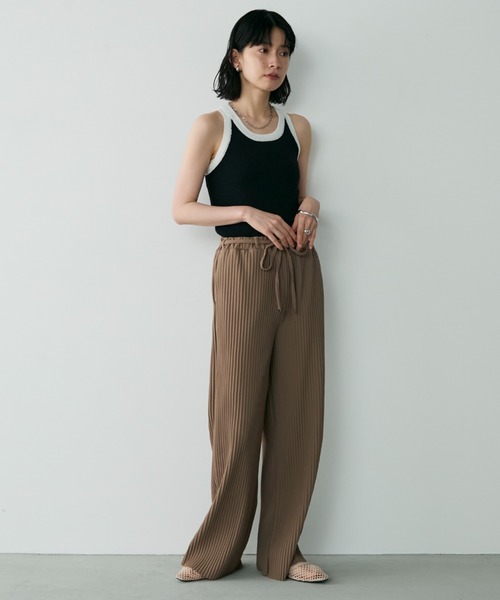 Shelly island（シェリーアイランド）の「バイカラーアメスリニット（タンクトップ・レディース・ブラック/カーキ/ベージュ・FREE）」の21枚目の写真