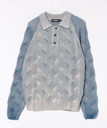 Desigual（デシグアル）の「杢調のポロセーター（ニット/セーター・メンズ）」