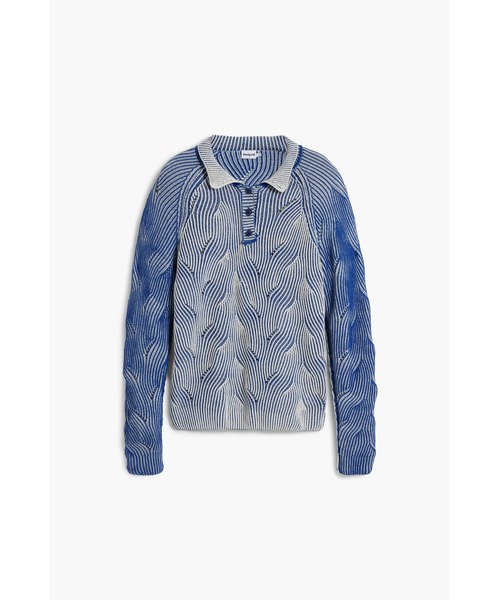 Desigual(デシグアル)の「杢調のポロセーター(ニット/セーター・メンズ・ブルー・S/M/L/XL)」の5枚目の写真