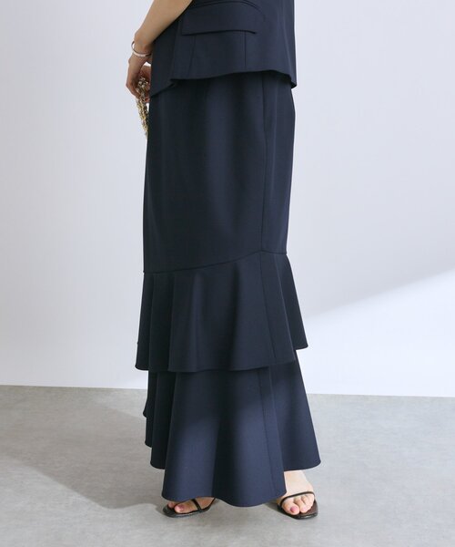 La boutique BonBon(ラブティックボンボン)の「【セットアップ可・美シルエット】ポプリンアシメマーメイドスカート(スカート・レディース・グレイッシュベージュ/ネイビー・38/36)」の16枚目の写真