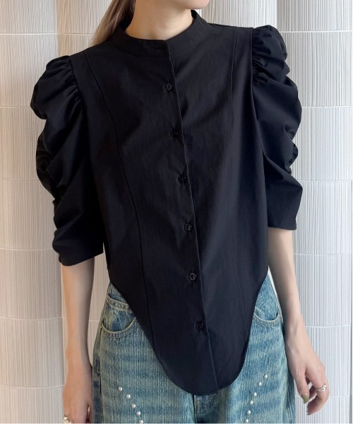 GATHER SLEEVE ROUND BLOUSE（シャツ/ブラウス）｜Ameri（アメリ