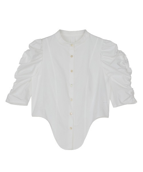 GATHER SLEEVE ROUND BLOUSE（シャツ/ブラウス）｜Ameri（アメリ