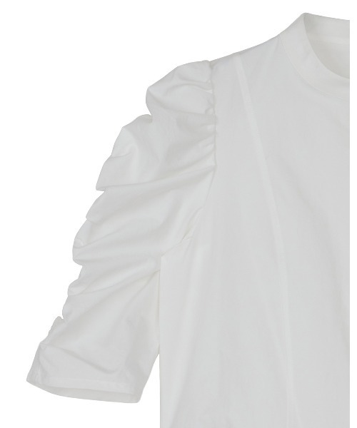 トップス Ameri GATHER SLEEVE ROUND BLOUSE 01_cdd40562-33ac-4f2a-9309-