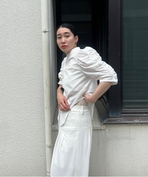 GATHER SLEEVE ROUND BLOUSE（シャツ/ブラウス）｜Ameri（アメリ