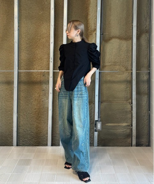 GATHER SLEEVE ROUND BLOUSE（シャツ/ブラウス）｜Ameri（アメリ