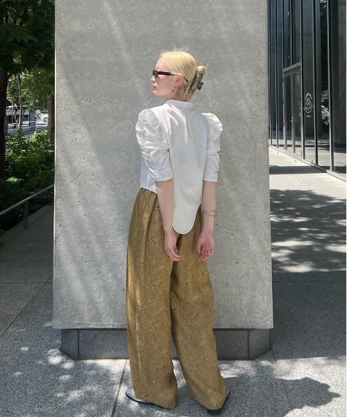 GATHER SLEEVE ROUND BLOUSE（シャツ/ブラウス）｜Ameri（アメリ