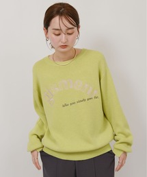 前後2way 刺繍ロゴニット