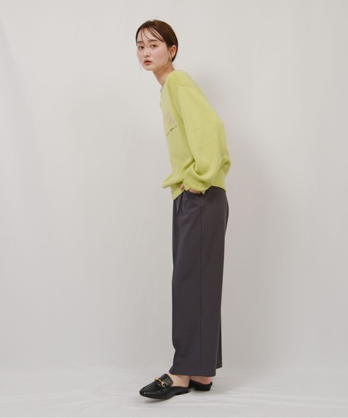 palm RICHE（ポームリシュ）の「前後2way 刺繍ロゴニット（ニット/セーター・レディース・イエロー/ブラック/オフホワイト・M）」の11枚目の写真