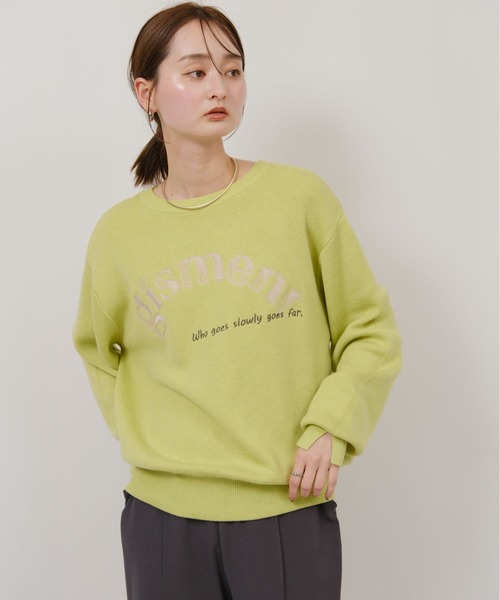 palm RICHE（ポームリシュ）の「前後2way 刺繍ロゴニット（ニット/セーター・レディース・イエロー/ブラック/オフホワイト・M）」の22枚目の写真