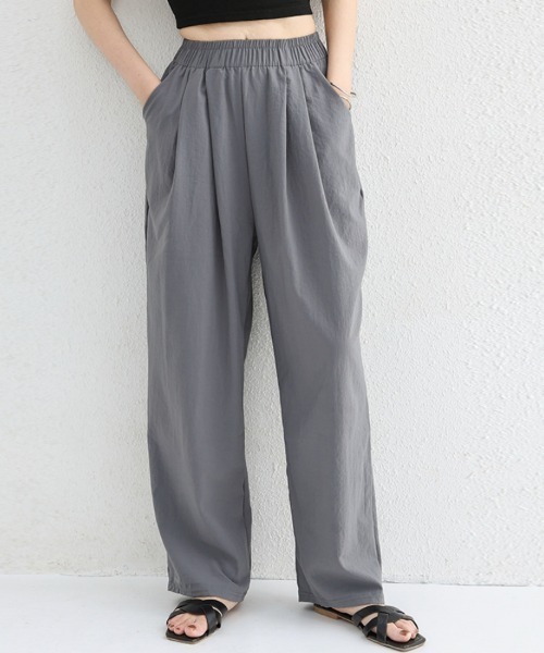 Beststore(ベストストア)の「ワイドパンツ ハイウエスト スラックス(その他パンツ・レディース・ライトベージュ/ブラック/グレー/モカ・L/M)」の1枚目の写真