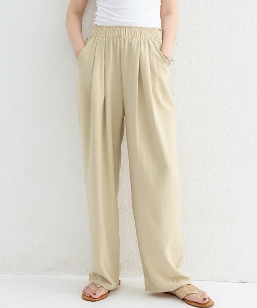 Beststore(ベストストア)の「ワイドパンツ ハイウエスト スラックス(その他パンツ・レディース・ライトベージュ/ブラック/グレー/モカ・L/M)」の4枚目の写真