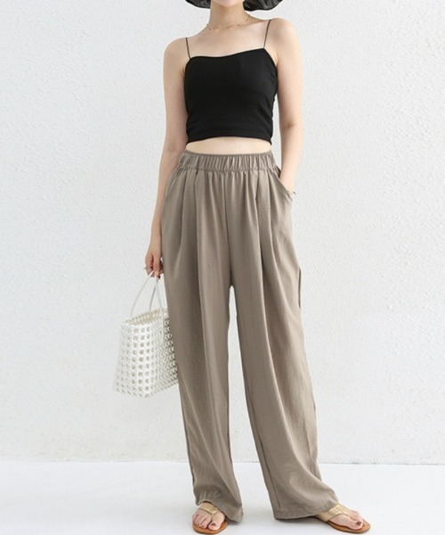 Beststore(ベストストア)の「ワイドパンツ ハイウエスト スラックス(その他パンツ・レディース・ライトベージュ/ブラック/グレー/モカ・L/M)」の7枚目の写真