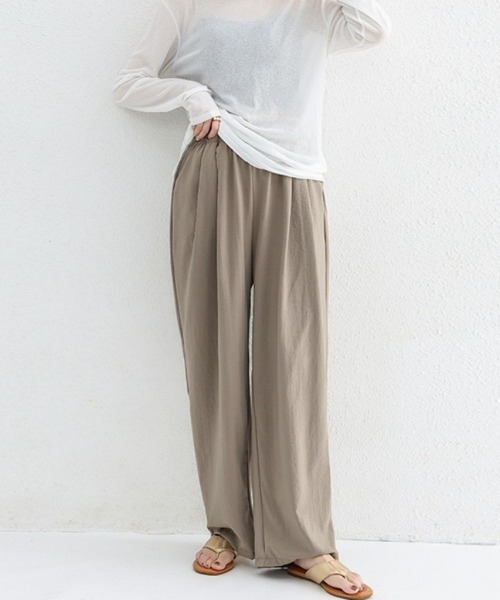 Beststore(ベストストア)の「ワイドパンツ ハイウエスト スラックス(その他パンツ・レディース・ライトベージュ/ブラック/グレー/モカ・L/M)」の5枚目の写真
