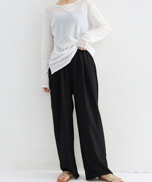 Beststore(ベストストア)の「ワイドパンツ ハイウエスト スラックス(その他パンツ・レディース・ライトベージュ/ブラック/グレー/モカ・L/M)」の9枚目の写真