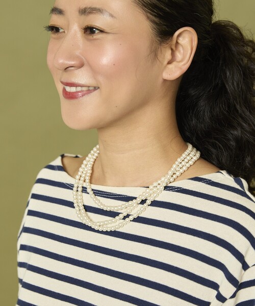 Freada(フリーダ)の「Freada/フリーダ ガラス 手巻き パール ロング ネックレス 140cm(ネックレス・レディース・オフホワイト・ONE SIZE)」の9枚目の写真