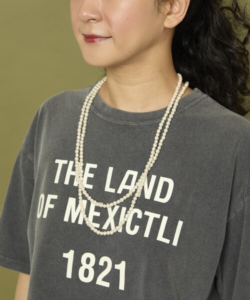 Freada(フリーダ)の「Freada/フリーダ ガラス 手巻き パール ロング ネックレス 140cm(ネックレス・レディース・オフホワイト・ONE SIZE)」の3枚目の写真