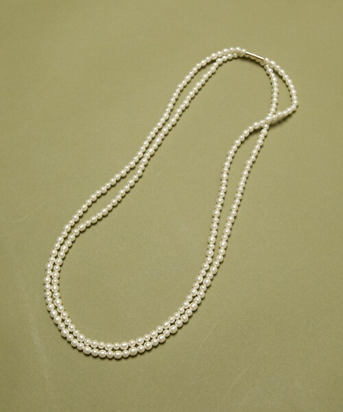 Freada(フリーダ)の「Freada/フリーダ ガラス 手巻き パール ロング ネックレス 140cm(ネックレス・レディース・オフホワイト・ONE SIZE)」の4枚目の写真