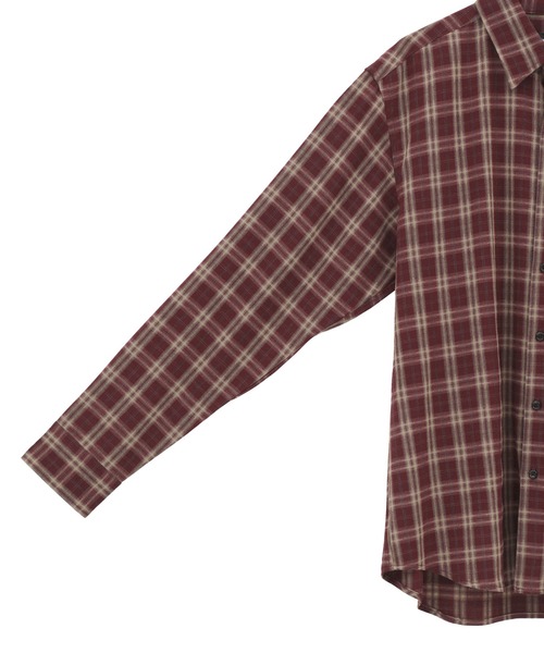 MEN'S BIGI（メンズビギ）の「ドビーチェックカジュアルシャツ（シャツ/ブラウス・メンズ・ブラック/ワイン・01/04/03/02）」の5枚目の写真