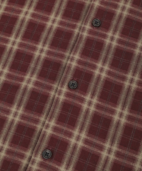 MEN'S BIGI（メンズビギ）の「ドビーチェックカジュアルシャツ（シャツ/ブラウス・メンズ・ブラック/ワイン・01/04/03/02）」の4枚目の写真