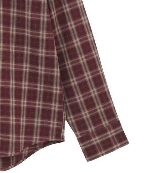 MEN'S BIGI（メンズビギ）の「ドビーチェックカジュアルシャツ（シャツ/ブラウス・メンズ・ブラック/ワイン・01/04/03/02）」の6枚目の写真