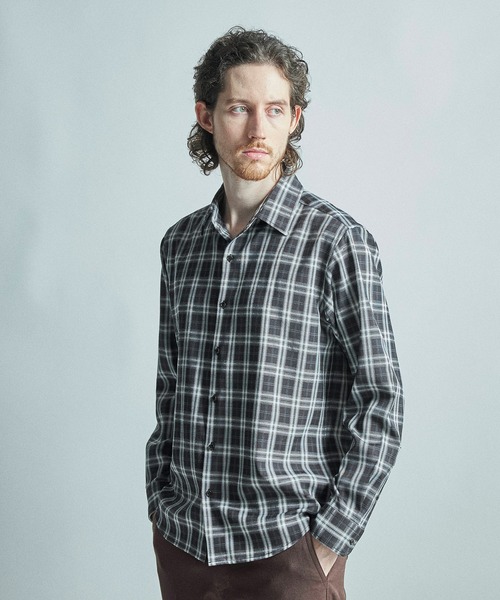 MEN'S BIGI（メンズビギ）の「ドビーチェックカジュアルシャツ（シャツ/ブラウス・メンズ・ブラック/ワイン・01/04/03/02）」の19枚目の写真